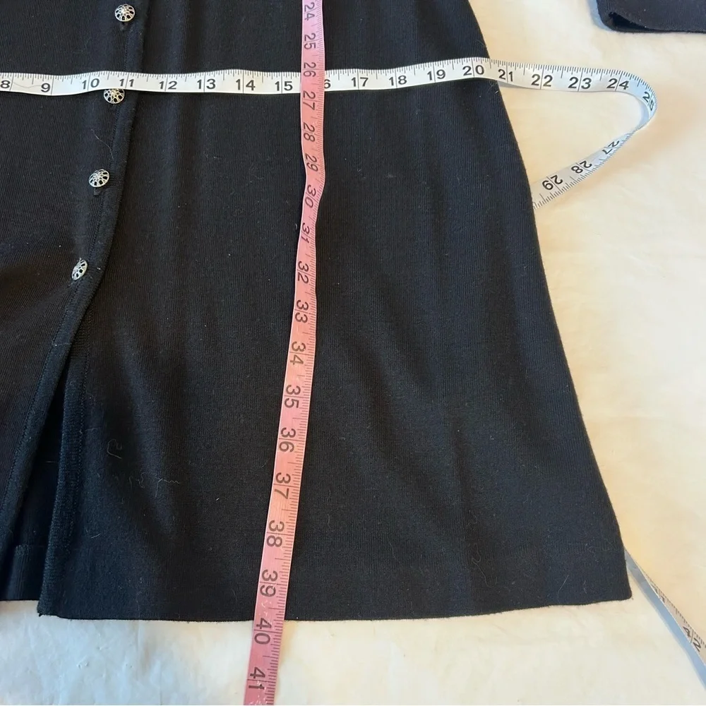 Carole Little Vintage Knit Sweater Dress Size L Beaded Embroidered Whimsigoth